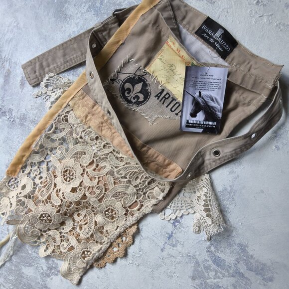 Boho Bag Vintage Lace Rose/magnolia/flower Tassel Cotton Fringe Shabbychic belt - Picture 12 of 15